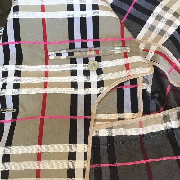 Burberry Beige Plaid Blazer - Picture 8 of 8